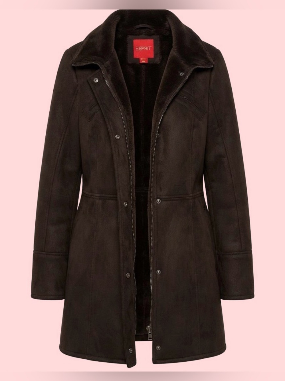 Esprit Y2K Brown Faux Shearling Coat 🤎🧥 Size M | Winter | Boho